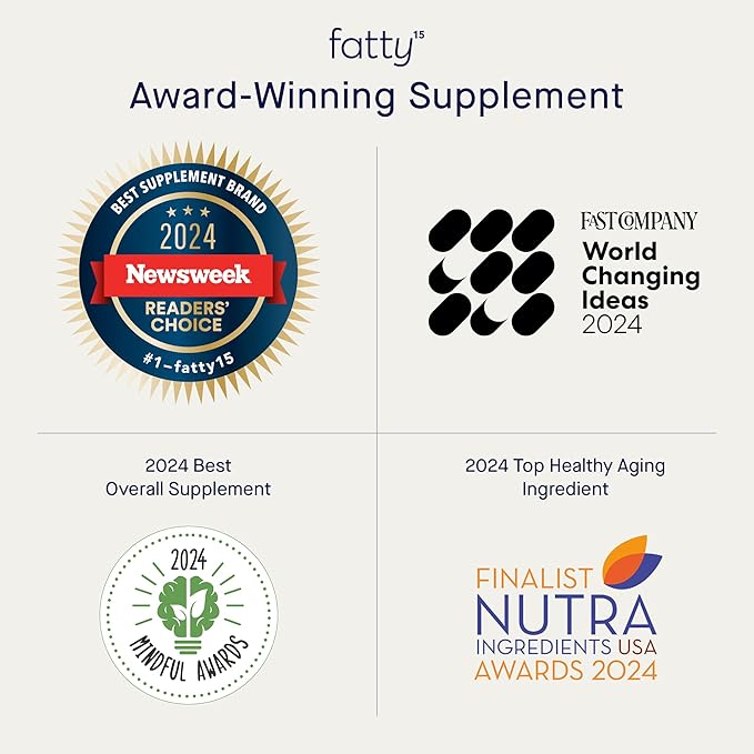 Fatty15 Pure C15:0 Pentadecanoic Acid Supplement - 3X Cellular Benefits of Omega-3 - Longevity Supplement - Supports Gut, Liver, & Cholesterol Health - Vegan-Friendly Capsule 90 Count