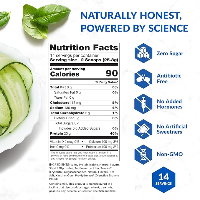 BioTrust Low Carb Lite, 20 Grams of Grass-Fed Whey Protein Isolate, 100 Calories, ProHydrolase Digestive Enzymes, Non-GMO, Free from Soy and Gluten, rBGH-Free (14 Servings) (Vanilla Cupcake)