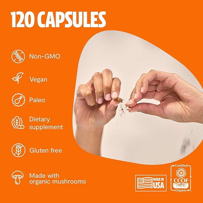 FreshCap 7-in-1 Immune Support Supplement - 5000mg Turkey Tail Mushroom Capsules, Immune Boosters for Adults, Immunity Boost Supplement, Elderberry Vitamin C and Zinc, Ayurveda (120 Capsules)