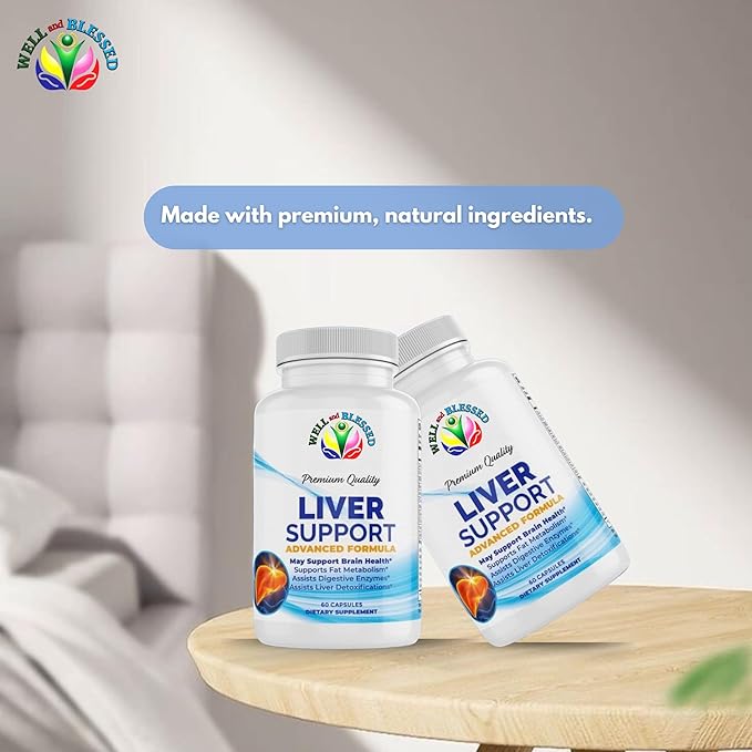 Liver Support Herbal Supplements - 60 Capsules - Advanced Formula for Liver Health - Support Fat Metabolism - Assists Digestive Enzymes, Liver Detoxifications