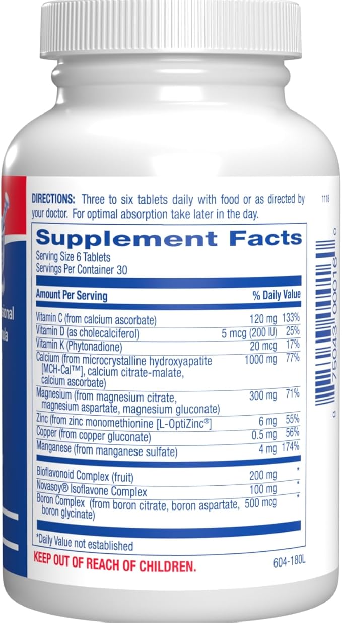 Clinical Calcium Complex Bone Supplement - Restorative Calcium Magnesium Zinc D3 Supplement for Bone Health Strength & Density Support with Antioxidant Bioflavonoids - High Absorption - 30 Servings