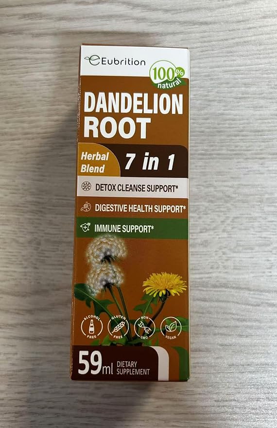 Herbal Liquid Drops, Natural Dandelion Root Burdock Licorice Extract Support Detox Cleanse, Digestive Health & Immunity. 2oz
