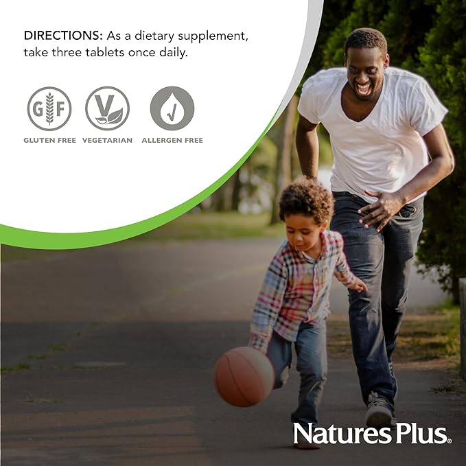 Natures Plus Source of Life Gold Multivitamin - 90 Chewable Tablets, Pack of 2 - with Vitamins D3, B12, K2 & More Than 120 Whole Foods - Blood, Bone & Immune Support - Gluten Free - 30 Servings
