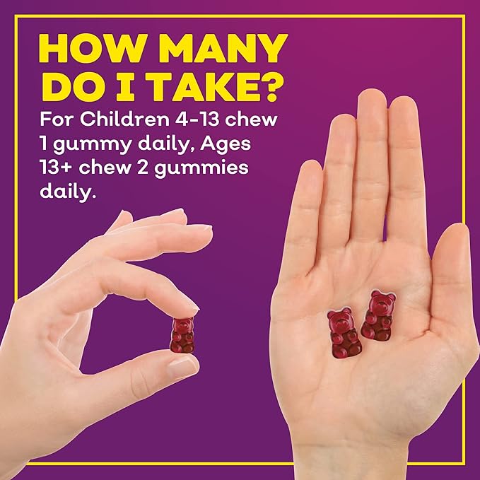 Elderberry & Black Seed Oil Gummies for Kids, Immune Support, with Vitamin C and Zinc, Delicious Berry Flavor, 60 Gummies