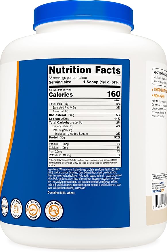 Nutricost Whey Protein Isolate (Cookies N Cream) 5LBS