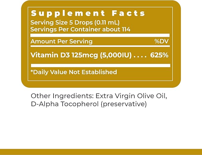 Premier Research Labs Vitamin D3 Serum - Liquid Vitamin D Oil Drops for Adults, Liquid Vitamin D3 5000 IU, Sublingual Vit D3 Liquid - 0.43 fl oz