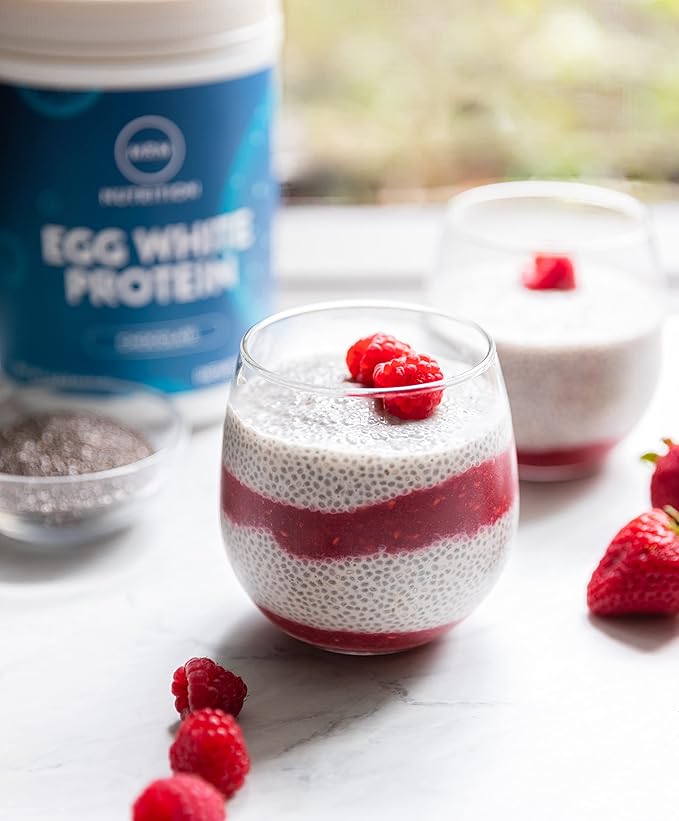 MRM Nutrition Egg White Protein | Chocolate Flavored | 23g Fat-Free Protein | with Digestive enzymes | Highest Biological Value | Clinically Tested | 10 Servings