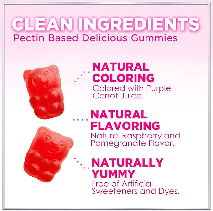Collagen Peptides for Women - Collagen Gummy with Biotin for Hair, Skin, Nail, Bone & Joint Support, Extra Strength Hydrolyzed Collagen Peptides Supplement for Women & Men, Non-GMO - 60 Gummies