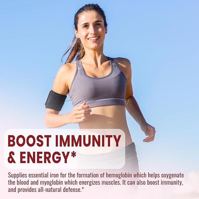 Liquid Iron Supplement for Women & Men Iron Drops Iron Supplements for Anemia with Folate, Vitamin C, B12 for Red Blood Cell Support-Grape, 2 Fl Oz