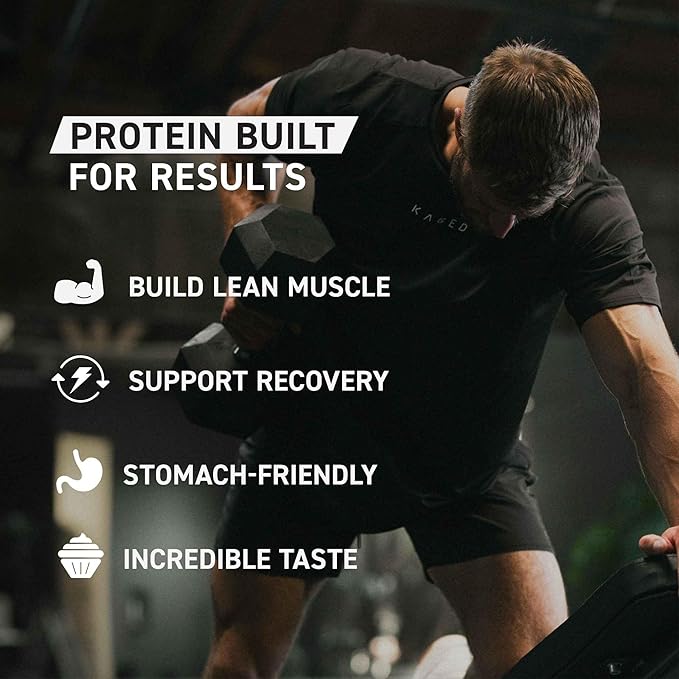 Kaged Whey Protein Isolate Powder, Vanilla, 100% Pure Low Lactose Whey, Post Workout Recovery Drink, Supports Muscle-Building, 25g per Serving, Amazing Taste and Easy Mix for Shakes, 25 Serving
