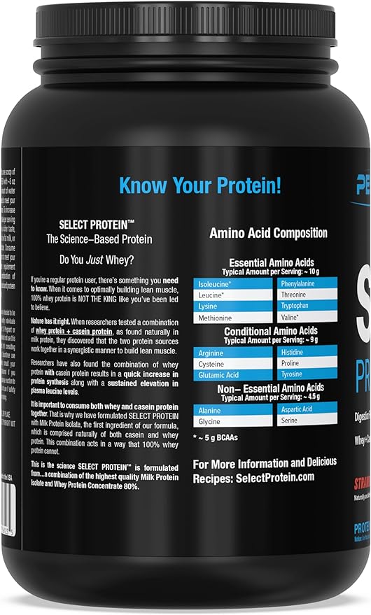 PEScience Select Low Carb Protein Powder, Strawberry Cheesecake, 27 Serving, Keto Friendly and Gluten Free