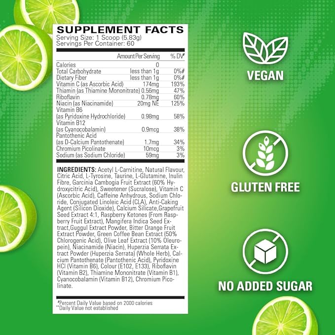 EHP Labs x Ghostbusters OxyShred Pre Workout Powder & Shredding Supplement - Preworkout Powder with Acetyl L Carnitine, Energy Boost Drink - Slimer Lime, 60 Servings