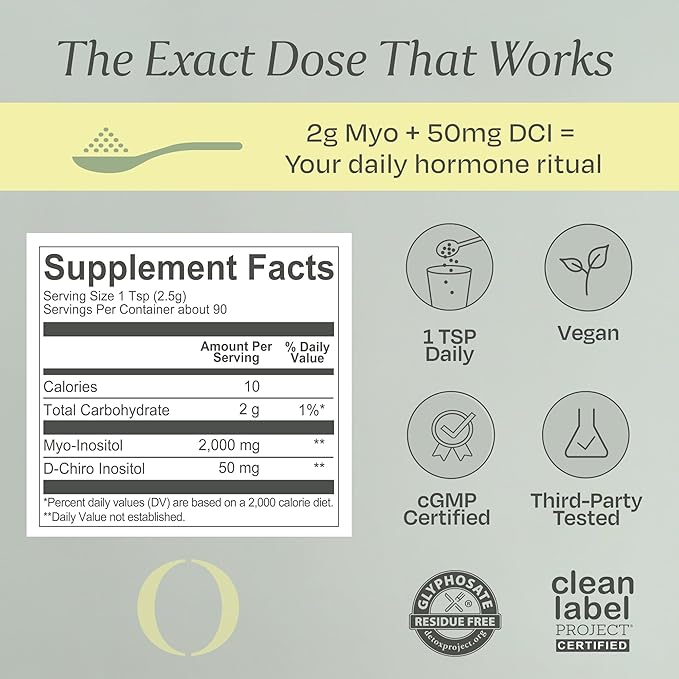 BOND Inositol Pure Powder – Myo-Inositol & D-Chiro Inositol 40:1 – Hormone Balance, Cycle & Ovulation Support – 90 Servings, Vegan, Sugar-Free