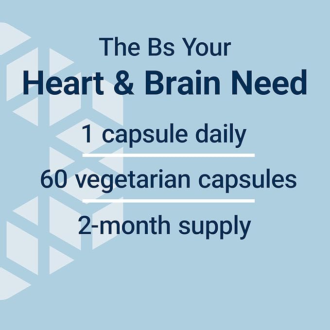 Life Extension Homocysteine Resist - For Heart & Brain, Cognitive Health Support Supplement – Vitamin B2, B6 & B12 + Folate - Once-Daily, Non-GMO, Gluten-Free - 60 Vegetarian Capsules