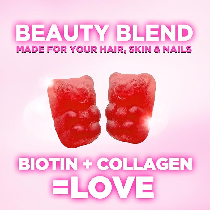 Collagen Peptides for Women - Collagen Gummy with Biotin for Hair, Skin, Nail, Bone & Joint Support, Extra Strength Hydrolyzed Collagen Peptides Supplement for Women & Men, Non-GMO - 60 Gummies