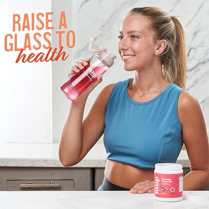 JUNP Electrolytes Powder No Sugar No Carbs – Orchard Fresh Juicy Peach Drink Mix - Potassium & Salt Electrolyte Hydration Powder Zero Calorie Sugar Free Electrolyte Powder, Keto Friendly, 180 Servings