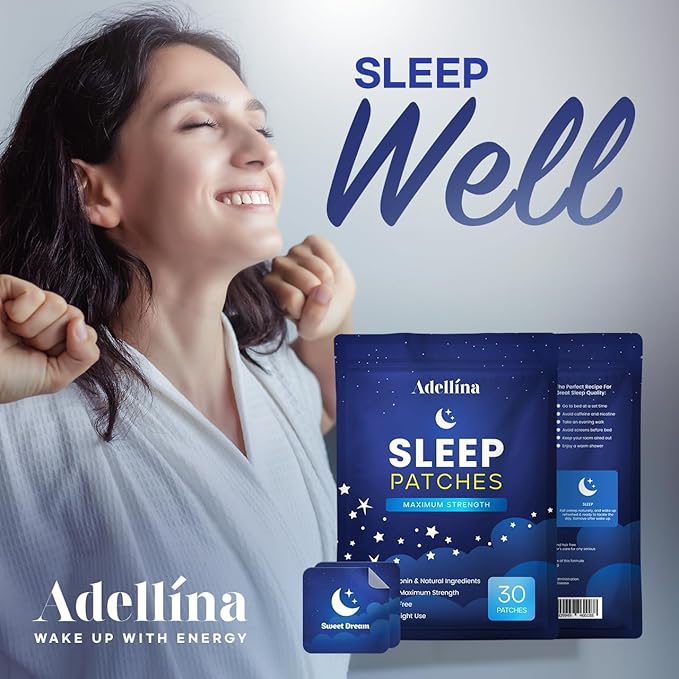 Sleep Patches for Adults Extra Strength: Sleep Support Patches for Men and Women - Better All Natural Cruelty Free Sleep Aid Alternative 30 Patches