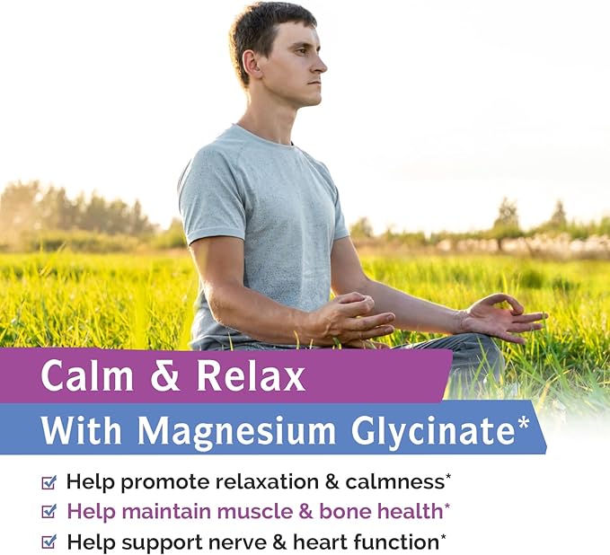 Innate Vitality Magnesium Glycinate 400mg, Non Buffered & High Absorption Magnesium Supplement for Sleep, Relaxation, Muscle & Bone Health for Men & Women, Non-GMO, No Gluten, 240 Vegan Capsules