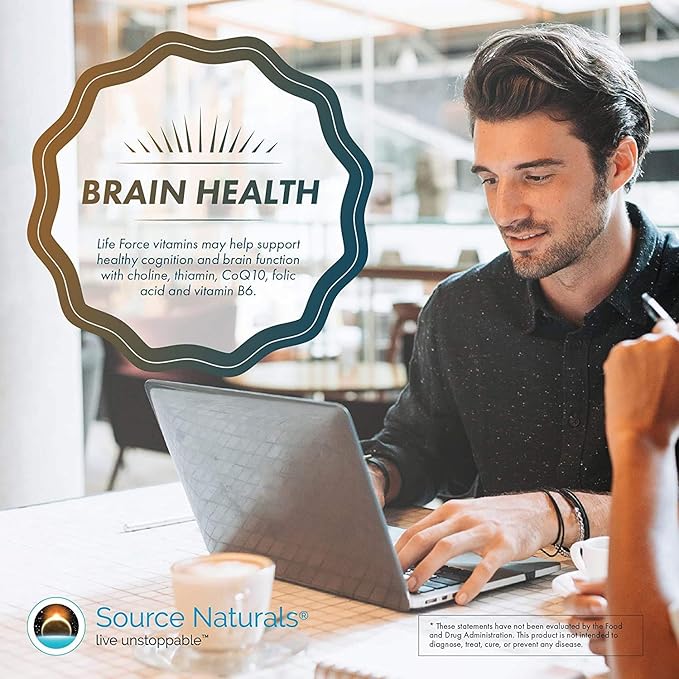 Source Naturals Life Force Multiple Iron Free Daily Multivitamin High Potency Essential Vitamins, Minerals, Antioxidants & Nutrients - Energy & Immune Boost - 60 Tablets