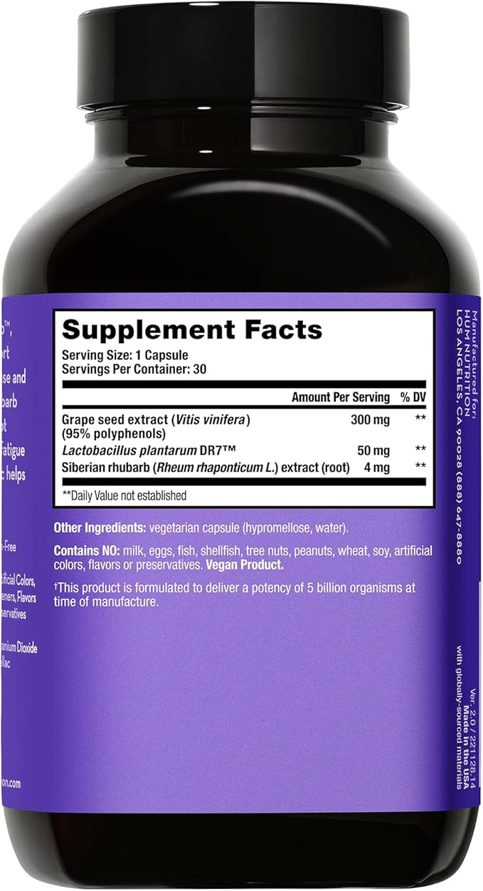 HUM Fan Club - Menopause Probiotic Supplement with Siberian Rhubarb for Women - May Provide Multi-Symptom Relief for Hot Flashes & Low Energy. Helps Hormonal Balance (30-Count)