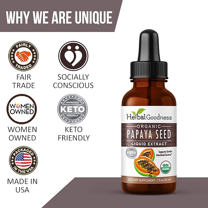 Papaya Seeds 1oz - Nutrient-Rich Superfood for Digestive Health and Detoxification - Raw, Non-GMO, and Unprocessed - Your Holistic Wellness Journey