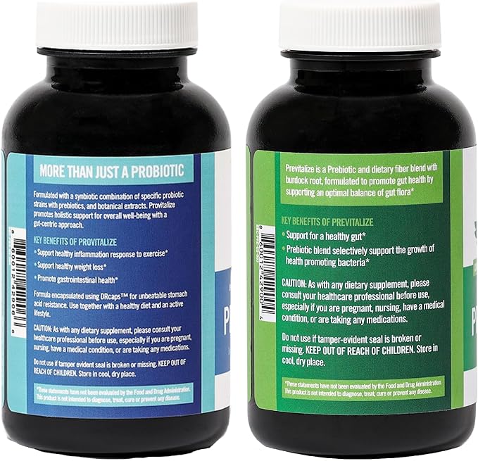 BB Company Slim Gut Bundle | Prebiotics and Probiotics for Women - Bloating Relief - Pre and Probiotics - Provitalize & Previtalize | Value Bundle | Packaging Vary | 30 Day Supply