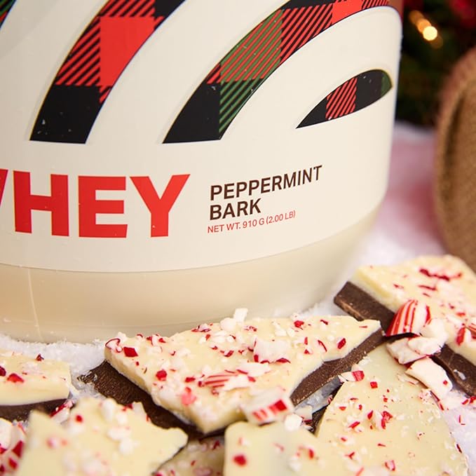 Podium Nutrition Whey Protein Powder, Peppermint Bark, 25g Protein Per Serving with Digestive Enzymes, Whey Protein Isolate & Concentrate, Gluten Free, Low Carb, Low Sugar & Soy Free, 27 Servings