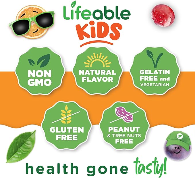 Doctors Finest Multivitamin Gummies for Kids - Vegetarian, GMO-Free & Gluten Free - Great Tasting Fruit Flavors Pectin Chews - 120 Jellies