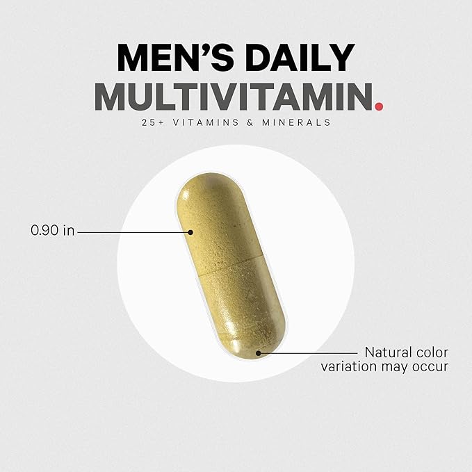 Codeage Men’s Daily Multivitamin – 25+ Essential Vitamins & Minerals, Organic Whole Foods, Probiotics, Omega-3, Zinc, Vitamins A, B, C, D, E & K – 120 Capsules