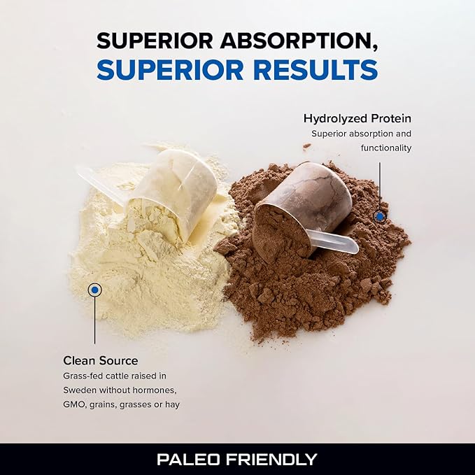 Beef Protein Powder - NSF Certified for Sport Hydrolyzed Protein - Highly Absorbable with Amino Acids, Collagen Precursors - Bone Broth Protein for Athletes (Chocolate, 30 Servings)