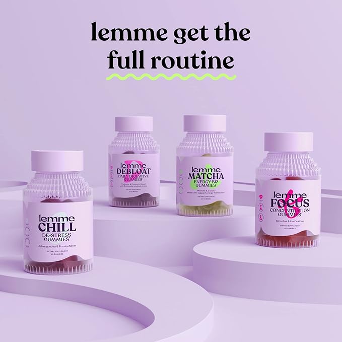 Lemme Sleep Gummies with 5mg Melatonin, Elderberry, Magnesium, L-Theanine, Chamomile and Lavender, Drug-Free Nighttime Sleep Aid, Gluten Free, Gelatin Free, Non GMO, Berry Flavored (60 Count)