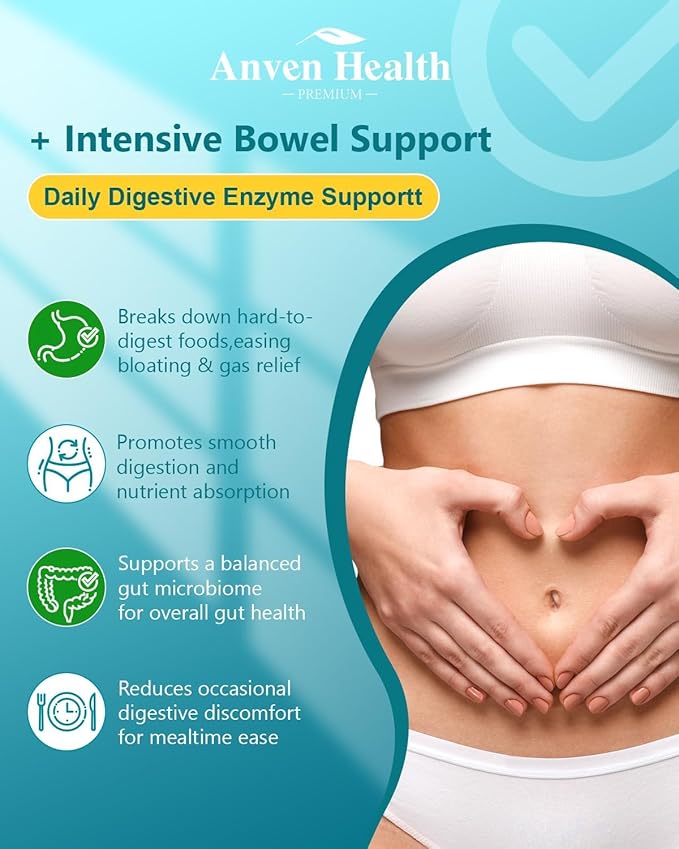 Digestive Enzymes with Probiotics Prebiotics for Women Men - Multi Enzyme for Bloating Relief, Gas, Constipation, Digestive & Gut Health, Vegan & Non-GMO | 90 Capsules