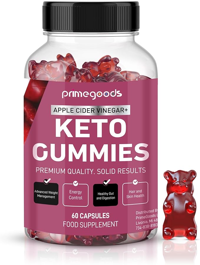 Keto ACV Gummies-Apple Cider Vinegar Gummies - Weight Loss & Keto, 60 Count. Energy Boost, Body Cleanse, Skin Health, Digestion, Vegan, Low Carb, Vitamins B6, B12, Pomegranate, Beet Root