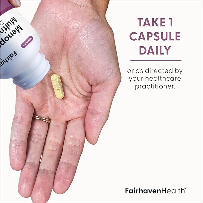 Fairhaven Health Complete Menopause Relief | Nonhormonal Menopause Supplement for Women | Relief from Hot Flashes, Night Sweats and Mood Swings | Gluten, Dairy, Soy Free | Non-GMO | 30 Capsules