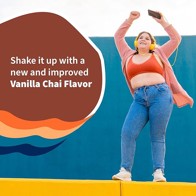 Organic Vegan Vanilla Chai Protein Powder, Garden of Life 22g Plant Based Protein & BCAAs, Organic Protein Powder with Probiotics & Enzymes, Non-GMO, Gluten-Free Lactose Free 1.2 LB