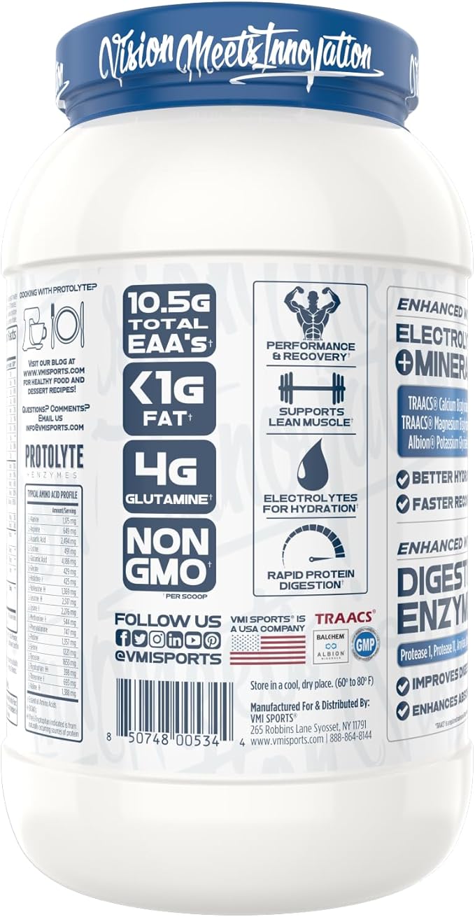 VMI Sports | ProtoLyte Whey Isolate Protein Powder | Low Calorie Whey Protein Powder for Weight Loss | Protein Powder for Muscle Gain | Digestive Enzymes (Chocolate Peanut Butter, 1.6 Pounds)