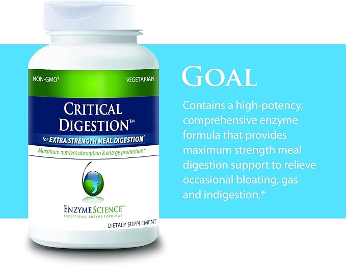 Critical Digestion, 30 Capsules – High Potency Support for Digestion, Bloating, & Irregularity – with Probiotics – Gut Health Formula –Vegetarian – Non-GMO