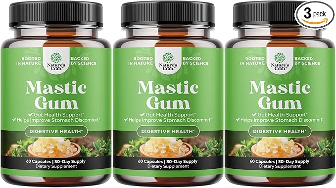 High Strength Mastic Gum Capsules - Herbal Digestion Supplement Providing Upset Stomach Relief for Adults - Vegan Non-GMO Gluten Free & Made in US GMP Facility - Gentle & Soothing (90 Servings)