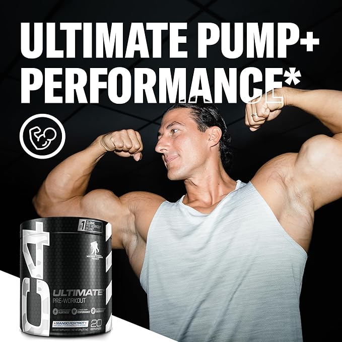 Cellucor C4 Ultimate x WWP Pre Workout Powder Mango Foxtrot - Sugar Free Preworkout Energy Supplement for Men & Women - 300mg Caffeine + 3.2g Beta Alanine + 2 Patented Creatines - 20 Servings