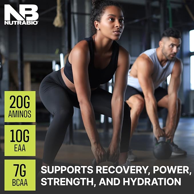 NutraBio Intra Blast BCAA EAA Electrolyte and Hydration Powder - Amino Acid Supplement, EAA/BCAA Powder - Non-GMO and Gluten Free - Blueberry Lemonade - 30 Servings