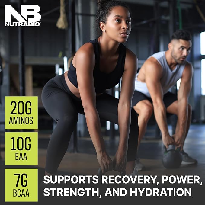 NutraBio Intra Blast BCAA EAA Electrolyte and Hydration Powder - Amino Acid Supplement, EAA/BCAA Powder - Non-GMO and Gluten Free - Passion Fruit - 30 Servings