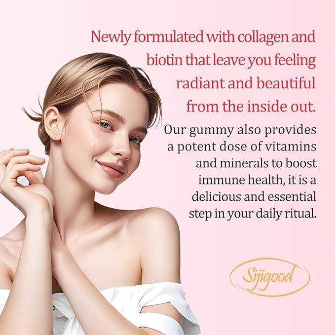 2 Pack Collagen Gummies for Women Men, Hydrolyzed Collagen Peptides Types I,II,III,V,X with Biotin & Hyaluronic Acid, Vitamins C A D E B12 K2 Support, Sugar-Free for Skin Hair Nails Immunity Energy