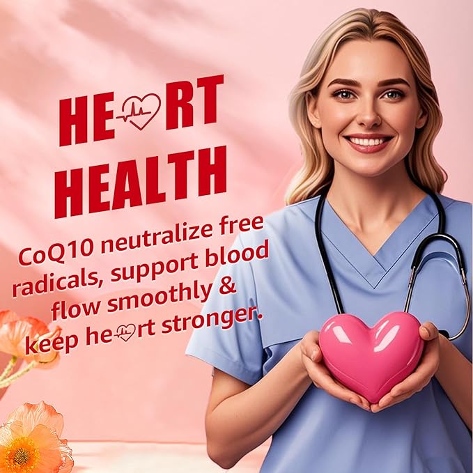 Sugar Free CoQ10 200mg Filled Gummies, 5X Better Absorption CoQ10 w/Resveratrol, Alpha Lipoic Acid, Omega-3, Vitamin E, C, Coenzyme Q10 for Cellular Energy, Heart, Brain, and Antioxidant (1Pack)