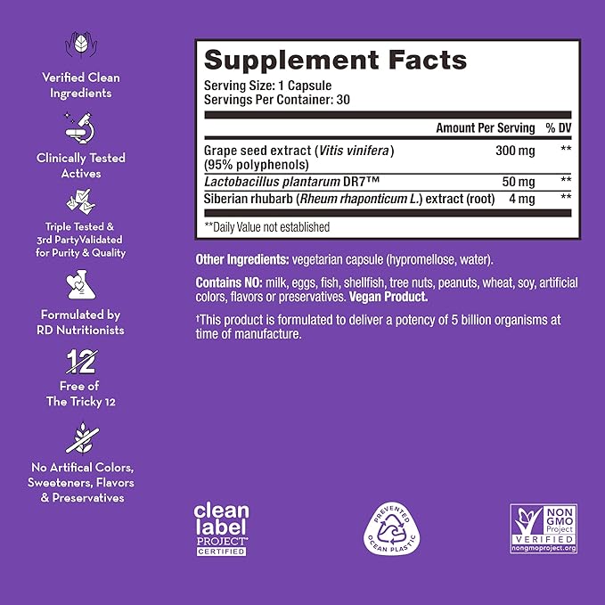 HUM Fan Club - Menopause Probiotic Supplement with Siberian Rhubarb for Women - May Provide Multi-Symptom Relief for Hot Flashes & Low Energy. Helps Hormonal Balance (30-Count)