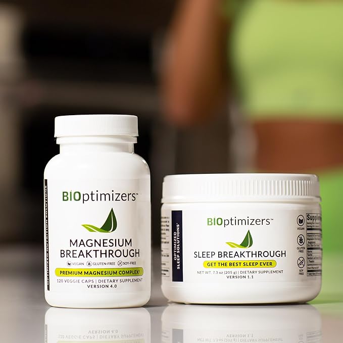 BIOptimizers Magnesium Breakthrough Supplement 4.0 - Has 7 Forms of Magnesium: Glycinate, Malate, Citrate, and More - Natural Sleep and Brain Supplement - 60 Capsules