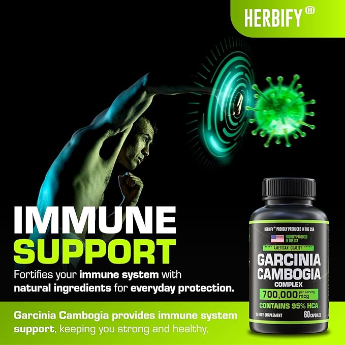 Garcinia Cambogia Wellness Support Supplement for Women & Men - Natural Herbal Extract with Antioxidant Properties - Vegan, Non-GMO Energy Booster for Daily Vitality and Digestive Support - 60 Count