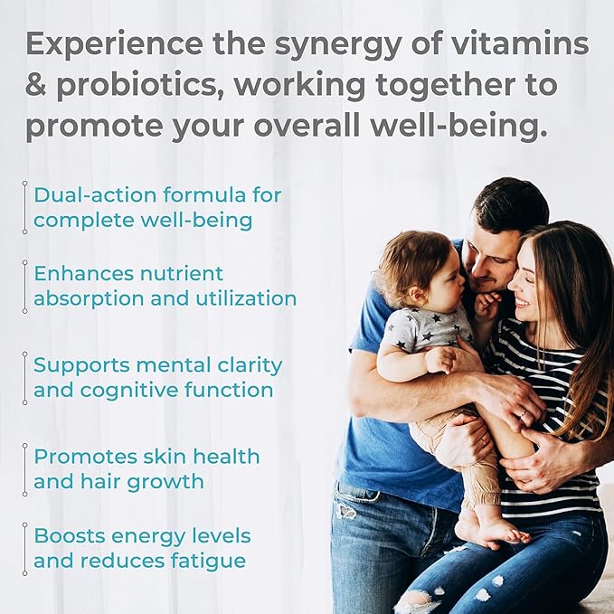 Biovitalia Multivitamins + Probiotics Dietary Supplement for Men & Women | Immunity Booster Helps Improve Digestion and Absorption of Nutrients - 60 Veg Cap