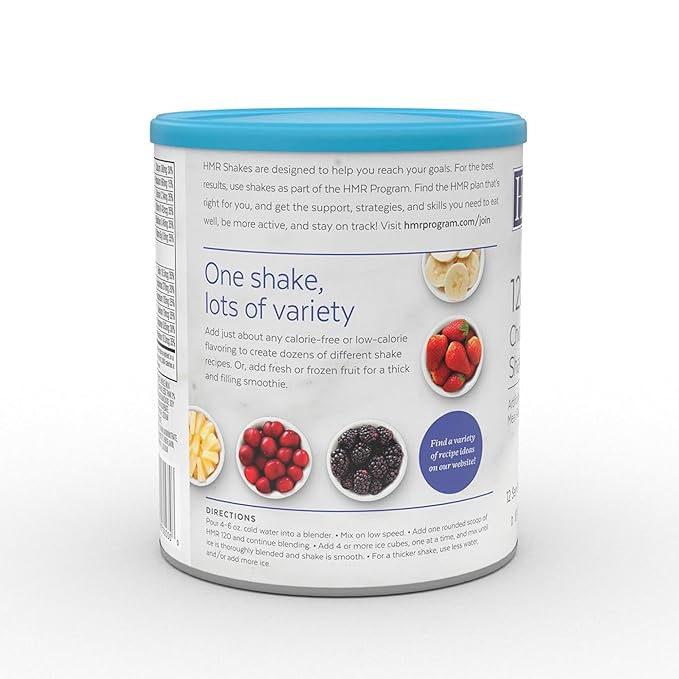 HMR 120 "Classic" Shake Meal Replacement Powder | Chocolate Shake Mix to Support Healthy Weight Loss | 12g of Protein | Nutritional Drink | Low Calorie Food | 12 Servings