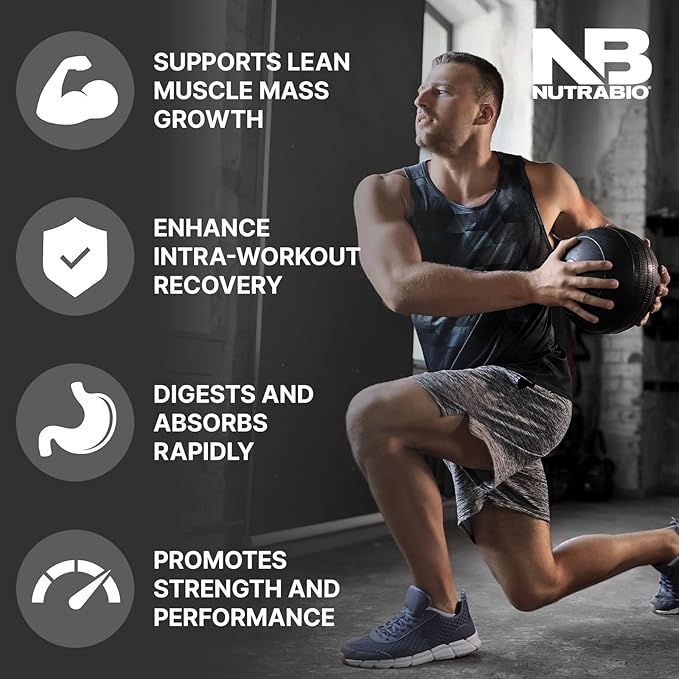 NutraBio Intra Blast BCAA EAA Electrolyte and Hydration Powder - Amino Acid Supplement, EAA/BCAA Powder - Non-GMO and Gluten Free - Grape Berry Crush- 30 Servings