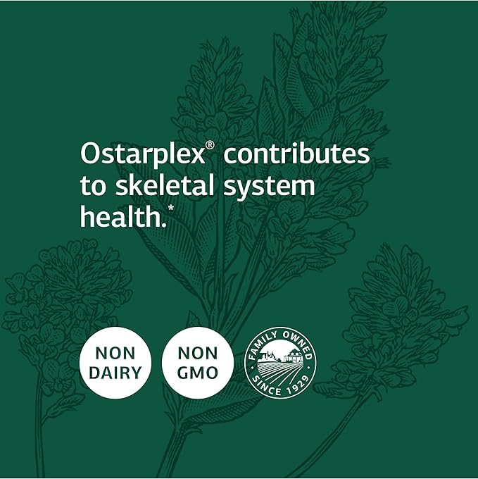 Standard Process Ostarplex - Whole Foods Bone Health and Bone Support, Liver Support with Betaine Hydrochloride, Soy Protein, Arrowroot Flour, Ammonium Chloride, Alfalfa, and More - 90 Capsules